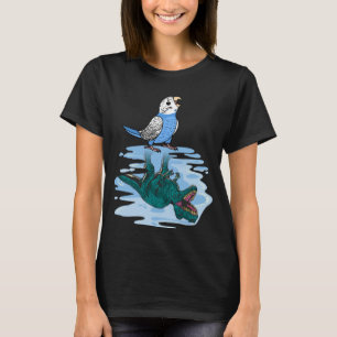 Parrot & Rex Reflection I Blue Budgie Budgerigar T-shirt