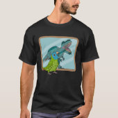 Parrot & Rex Reflection I Blue crowd Conure T-shirt (Voorkant)