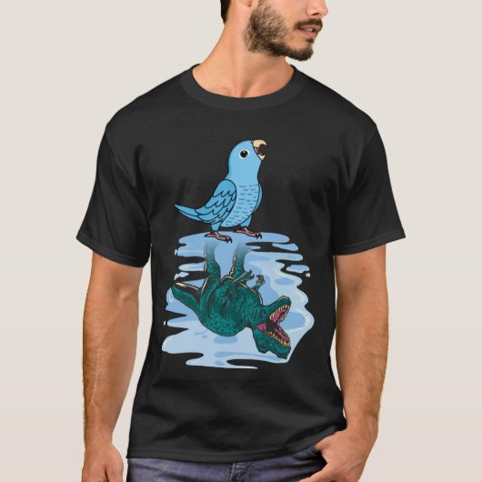 Parrot & Rex Reflection I Blue Parrotlet T-shirt (Voorkant)