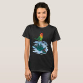 Parrot & Rex Reflection i Fischers Lovebird T-shirt (Voorkant volledig)