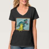 Parrot & Rex Reflection I Gele Parrotlet T-shirt (Voorkant)