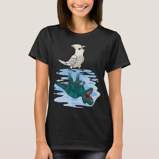 Parrot & Rex Reflection I Goffins Cockato T-shirt (Voorkant)