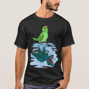 Parrot & Rex Reflection I Green Indian Ringneck T-shirt