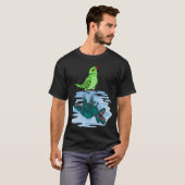 Parrot & Rex Reflection I Green Indian Ringneck T-shirt (Voorkant volledig)
