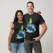 Parrot & Rex Reflection I Green Indian Ringneck T-shirt (Unisex)