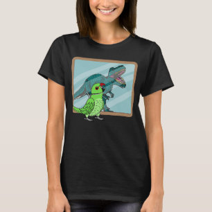 Parrot & Rex Reflection I Green Indian Ringneck T-shirt