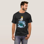 Parrot & Rex Reflection I Lutino Cockatiel T-shirt (Voorkant volledig)