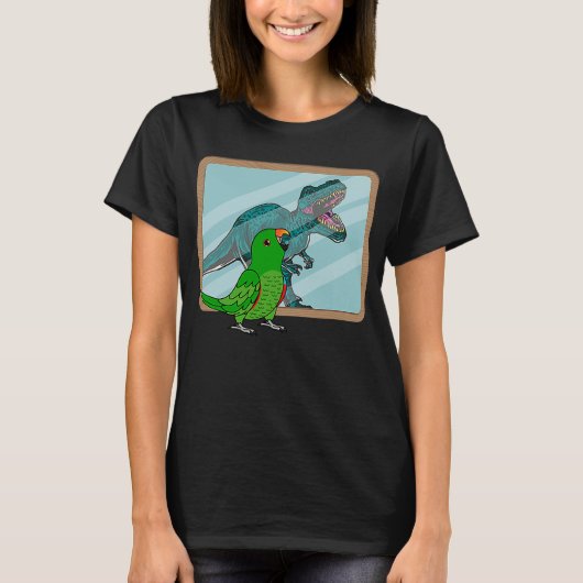 Parrot & Rex Reflection I Male Eclectus T-shirt (Voorkant)