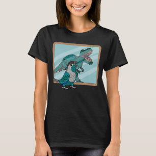 Parrot & Rex Reflection I Turquoise Green Cheek Co T-shirt