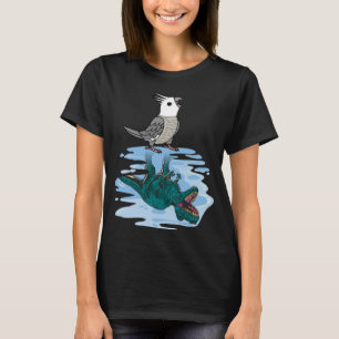 Parrot & Rex Reflection I White stond met Grey Coc T-shirt