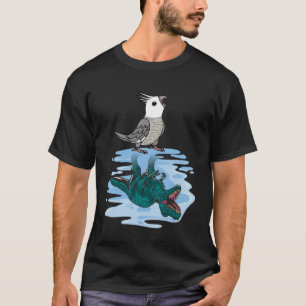 Parrot & Rex Reflection I White stond met Grey Coc T-shirt