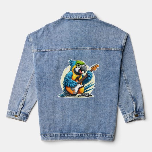 Parrot Rock Muziek Denim Jacket (Achterkant)