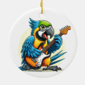 Parrot Rock Muziek Keramisch Ornament (Achterkant)