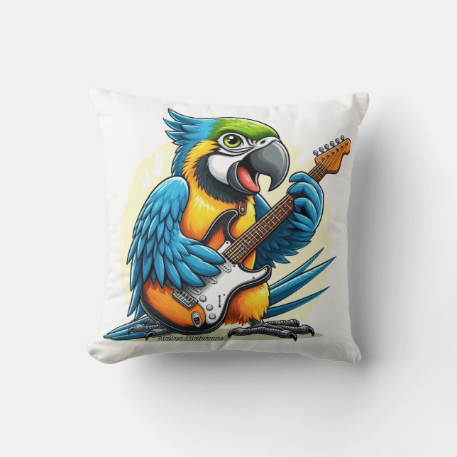 Parrot Rock Muziek Kussen (Voorkant)
