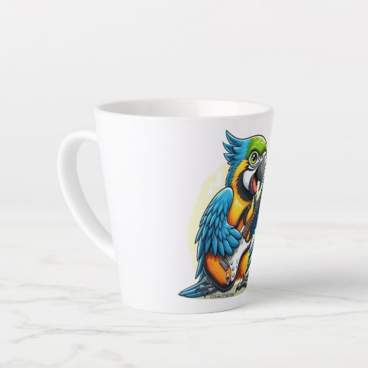 Parrot Rock Muziek Latte Mok (Linkerhoek)