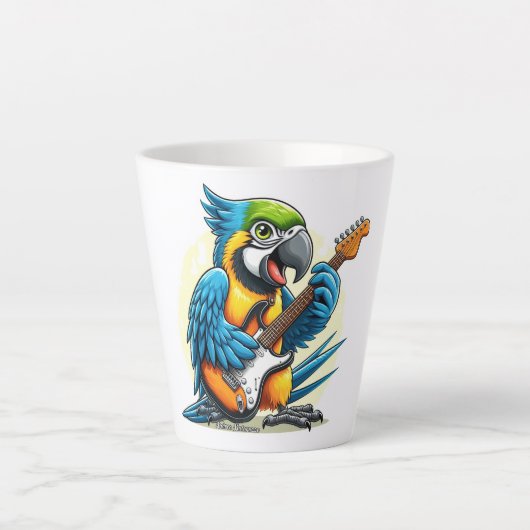 Parrot Rock Muziek Latte Mok (Voorkant)