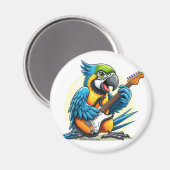 Parrot Rock Muziek Magneet (Voorkant / Achterkant)