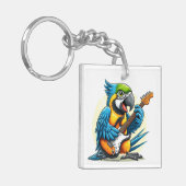 Parrot Rock Muziek Sleutelhanger (Voorkant Links)