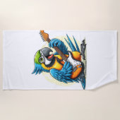 Parrot Rock Muziek Strandlaken (Voorkant)