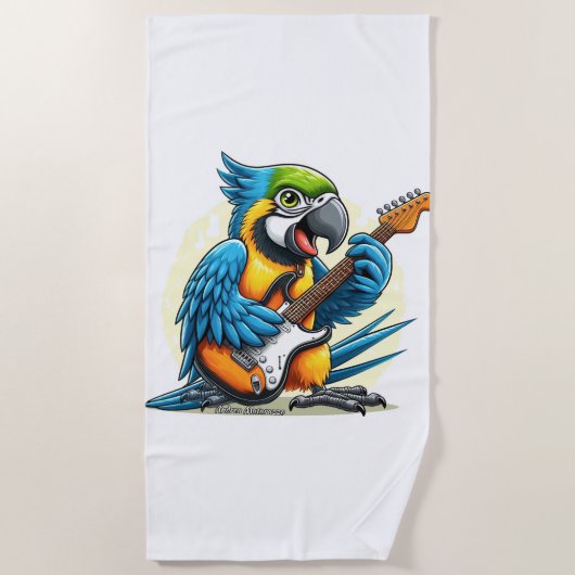 Parrot Rock Muziek Strandlaken (Voorkant)