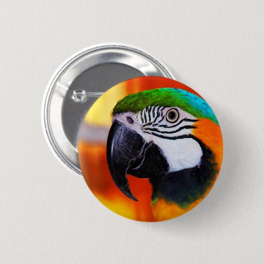 Parrot Ronde Button 5,7 Cm (Voorkant /achterkant)