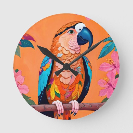 Parrot Ronde Klok (Voorkant)
