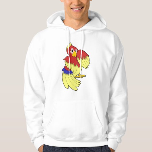 Parrot-rood Hoodie (Voorkant)