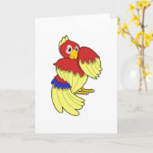 Parrot-rood Kaart (Gele Bloem)