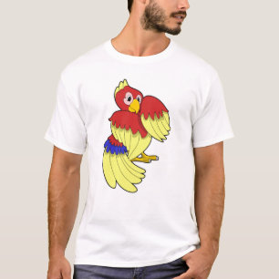 Parrot-rood T-shirt