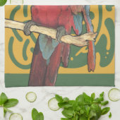 Parrot Scarlet Art Nouveau Theedoek (Gevouwen)