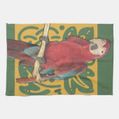 Parrot Scarlet Art Nouveau Theedoek (Horizontaal)