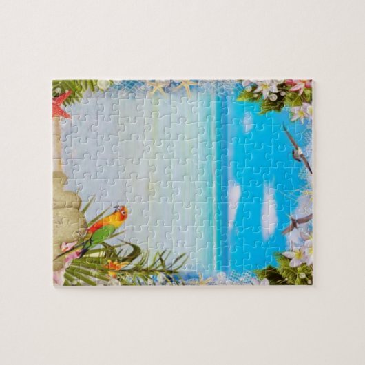 Parrot Seagull Beach Scene Legpuzzel (Horizontaal)