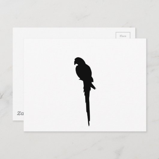 Parrot silhouette briefkaart (Voorkant / Achterkant)