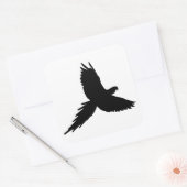 Parrot Silhouette Vierkante Sticker (Envelop)