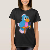 Parrot Singer Microphone Music T-shirt (Voorkant)