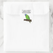 Parrot Speech Vierkante Sticker (Tas)