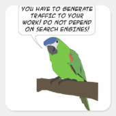 Parrot Speech Vierkante Sticker (Voorkant)