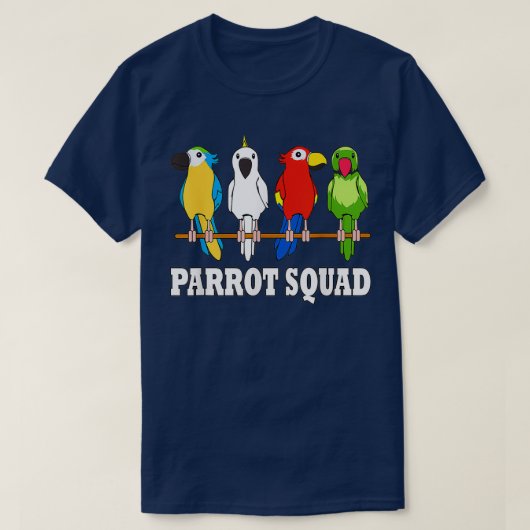 Parrot Squad Cute Team Parrot Bird T-shirt (Design voorkant)