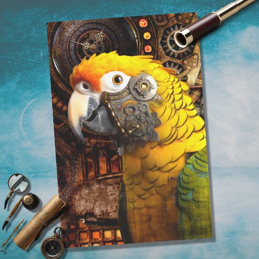 Parrot Steampunk 1 Decoupage papier