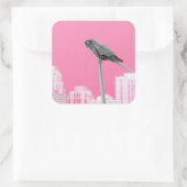 ~Parrot~ STICKER, ADVERTISE, AANGEPAST Vierkante Sticker (Tas)