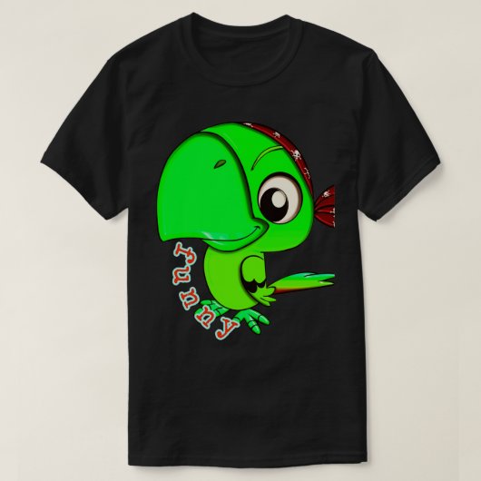 Parrot-sticker grappige papegaaien fel t-shirt (Design voorkant)