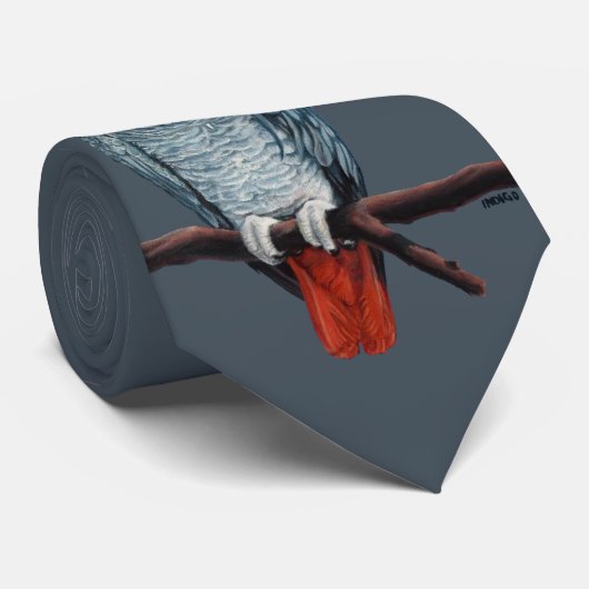 Parrot Stropdas Afrikaanse grijze papegaai (Opgerold)