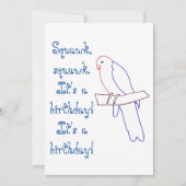 Parrot Thayed Birthday Party Invitations Kaart (Voorkant)