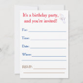 Parrot Thayed Birthday Party Invitations Kaart (Achterkant)
