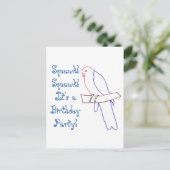 Parrot Theenmaal Party Invite Briefkaarten (Staand voorkant)