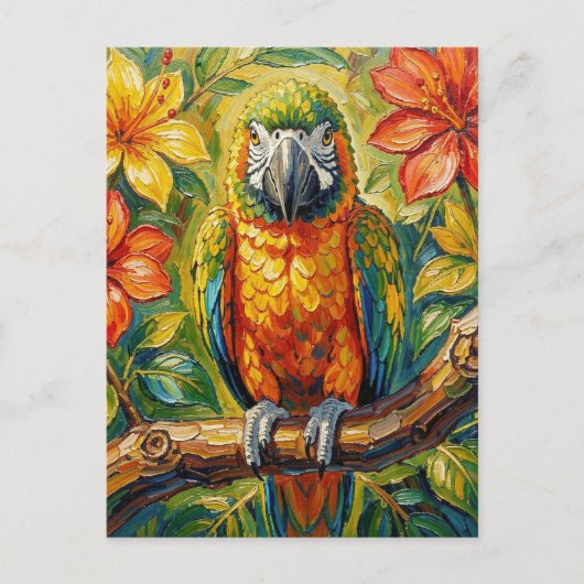 Parrot Themed Keeping in Touch  Briefkaart (Voorkant)