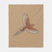 Parrot tijdens de vlucht, de rust, de crème en de  fleece deken (Voorkant)