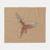 Parrot tijdens de vlucht, de rust, de crème en de  fleece deken (Voorkant (Horizontaal))