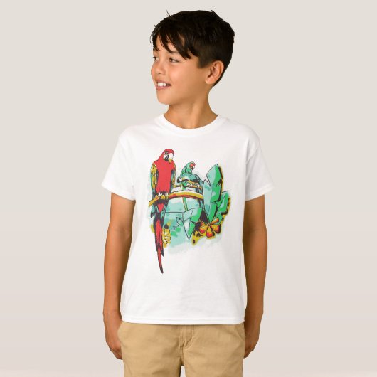 Parrot Trio T-shirt (Voorkant volledig)