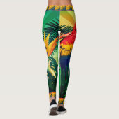 Parrot Tropical Island Palm Oerwoud Legging (Achterkant)